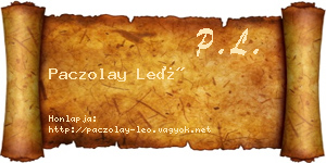 Paczolay Leó névjegykártya